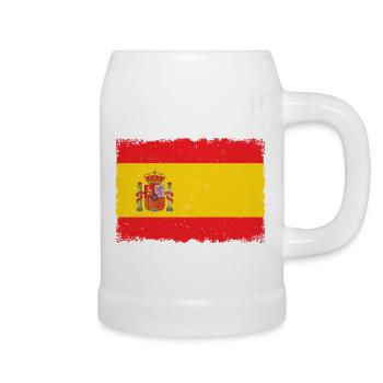 Drapeau Espagne Grunge - Chope en céramique - blanc - Droite