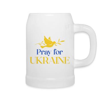 Pray for Ukraine - Beer Mug - white - Right