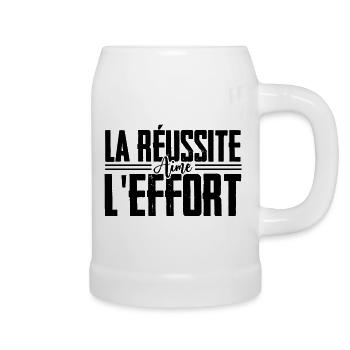 Erfolg liebt Anstrengung (like-n) - NeedyMindSet - Bierkrug - Weiß - Rechts