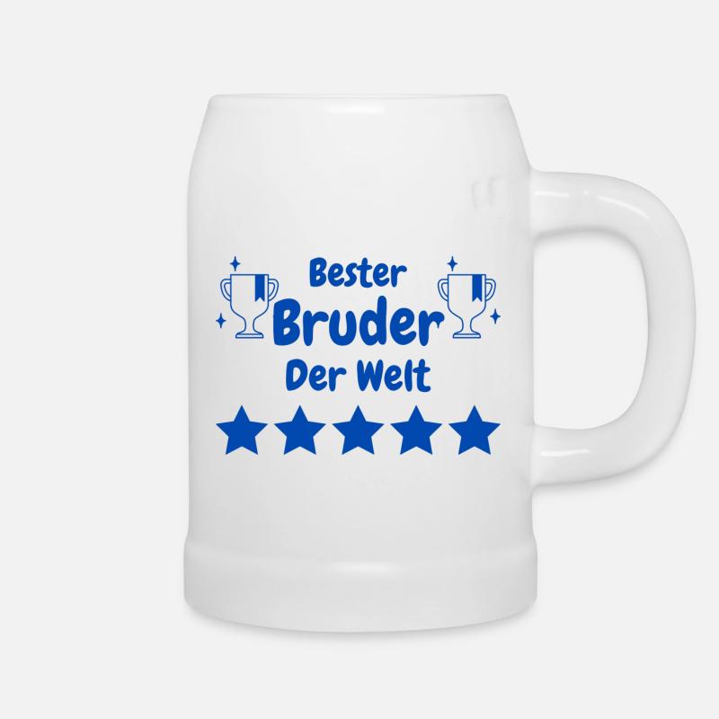 Bester Bruder der Welt - Bierkrug - Weiß
