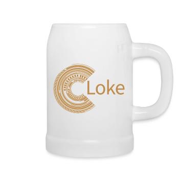 Für Loke - Bierkrug - Weiß - Rechts