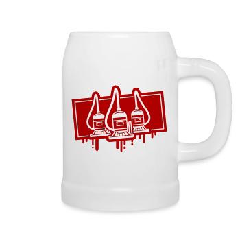 Staubsauger Reinigungsfirma - Bierkrug - Weiß - Rechts