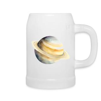 Saturn - Bierkrug - Weiß - Rechts