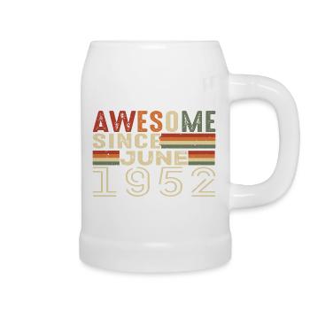 Juni 1952 Original 1952 Jubiläum 1952 Juni 1952 - Bierkrug - Weiß - Rechts