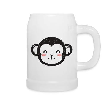 Gorilla - Bierkrug - Weiß - Rechts
