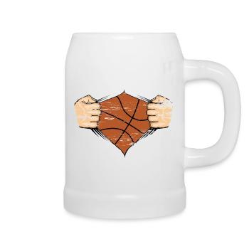 Basketball Design used - Beer Mug - white - Right