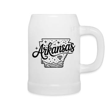 Arkansas - Souvenir USA State Design - Bierkrug - Weiß - Rechts