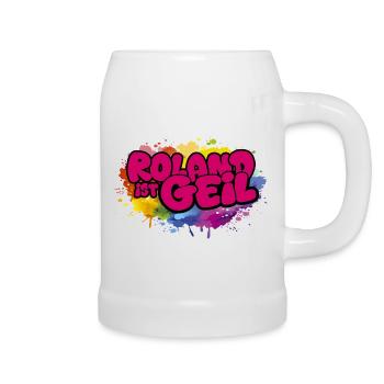 Roland Geil Farbexplosion Schlagersänger Concert - Chope en céramique - blanc - Droite