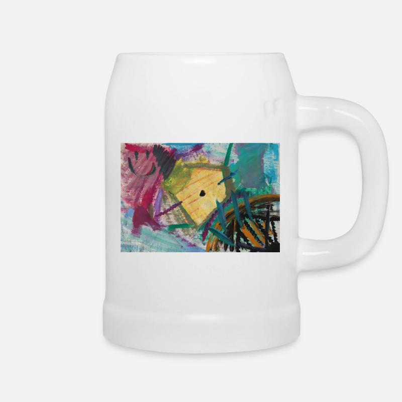 Gold Fountain - Beer Mug - white