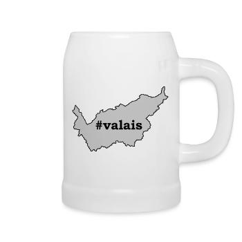 VS Valais / Wallis - Chope en céramique - blanc - Droite