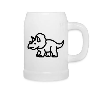 triceratops - Beer Mug - white - Right