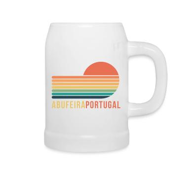 Abufeira Portugal Retro - Bierkrug - Weiß - Rechts