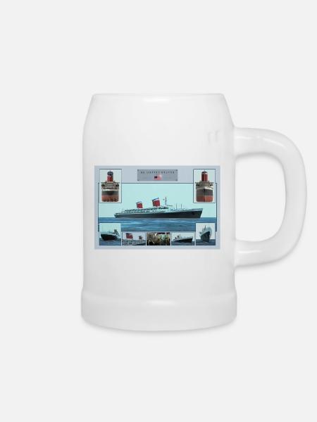 S.S. United States Poster - Bierkrug - Weiß
