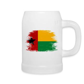 Guinea_Bissau_Flagge_used - Beer Mug - white - Right