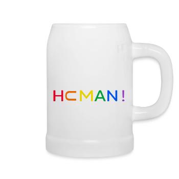 human-rights LGBT rainbow "tolerant colourful" - Beer Mug - white - Right