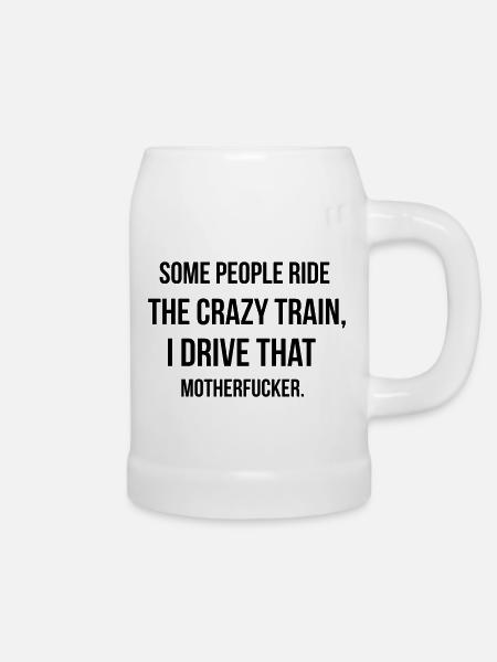 Crazy - Bierkrug - Weiß