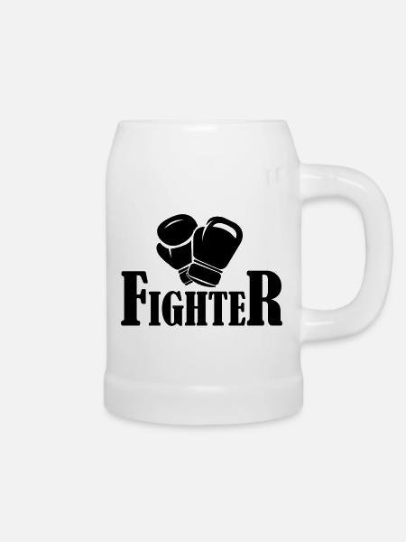 fighter - Bierkrug - Weiß