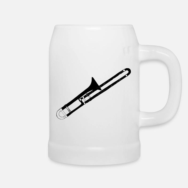 Posaune - Bierkrug - Weiß