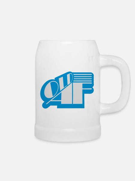 old AF Text Logo - Bierkrug - Weiß