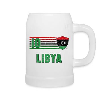 Libyen Fußball Mannschaft - Bierkrug - Weiß - Rechts