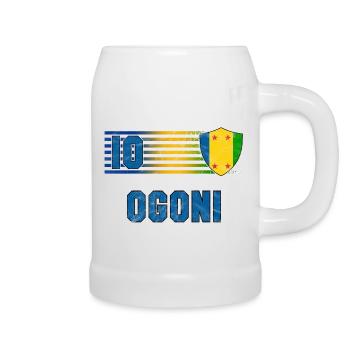 Équipe de football Ogoni - Chope en céramique - blanc - Droite