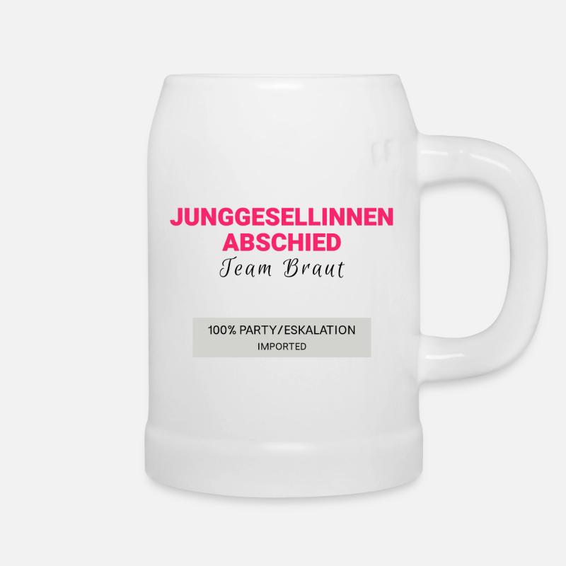 Junggesellinnenabschied Team Braut - Bierkrug - Weiß
