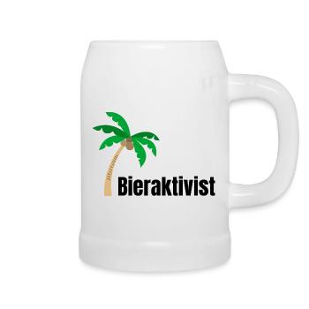 Bieraktivist Sprüche Malleurlaub - Bierkrug - Weiß - Rechts