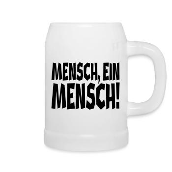 Ein Mensch - Bierkrug - Weiß - Rechts
