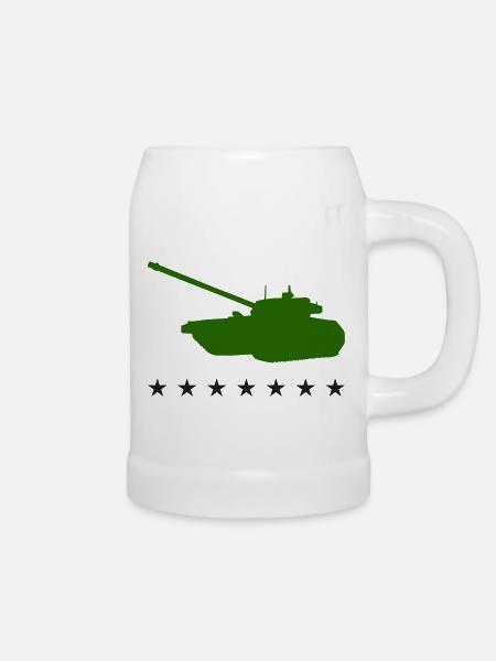 tank - Bierkrug - Weiß
