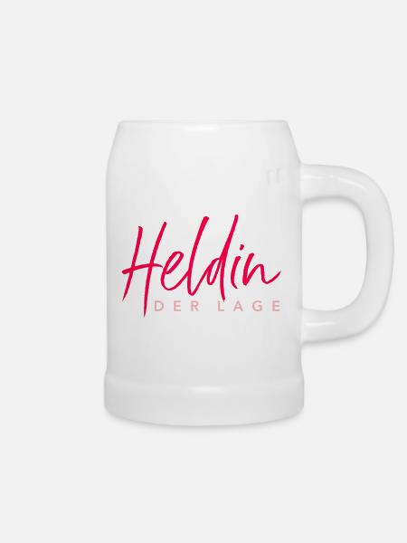 Heldin der Lage - Bierkrug - Weiß