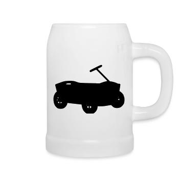 Bollerwagen - Bierkrug - Weiß - Rechts