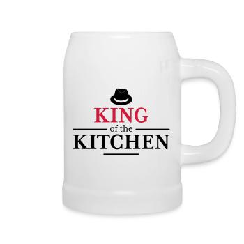 Tablier de cuisine pour homme - Chope en céramique - blanc - Droite