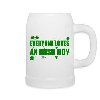 everyone loves an irish boy - Bierkrug - Weiß - Rechts