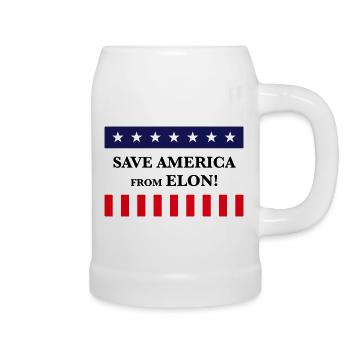 Save America From Elon! (USA) - Bierkrug - Weiß - Rechts