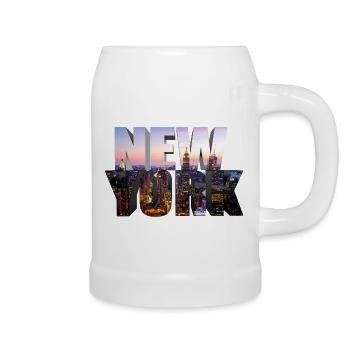 NEW YORK – The city in letters - Beer Mug - white - Right