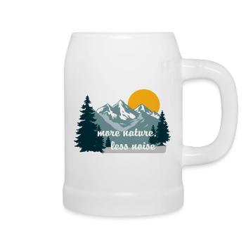 Mehr Natur, weniger Lärm - Bierkrug - Weiß - Rechts