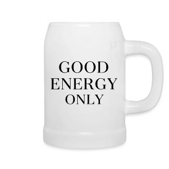 Bonne énergie, seulement la motivation, les vibrations positives - Chope en céramique - blanc - Droite