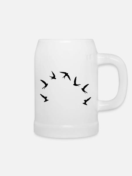 Mauersegler / swifts (1c) - Bierkrug - Weiß