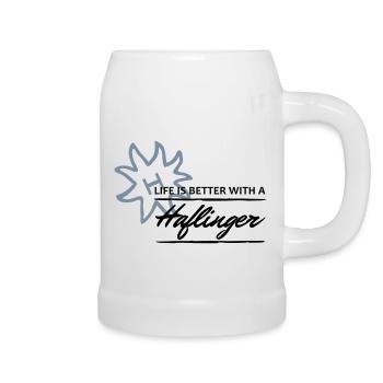 Haflinger - better life - Bierkrug - Weiß - Rechts