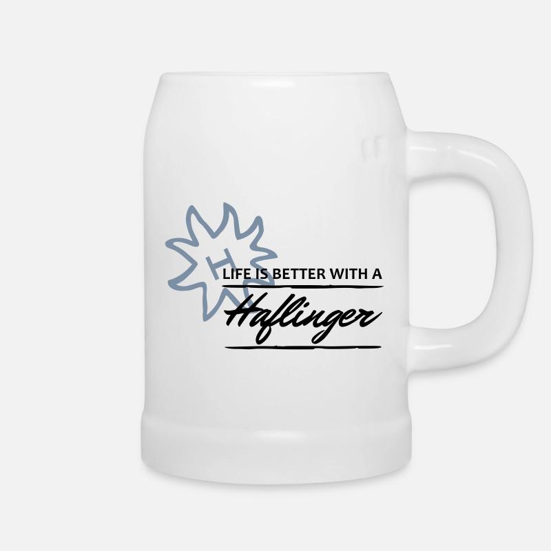 Haflinger - better life - Bierkrug - Weiß