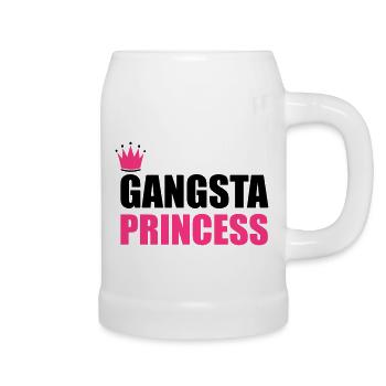 Gangsta Princess - Bierkrug - Weiß - Rechts