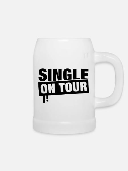 single_on_tour_f1 - Bierkrug - Weiß