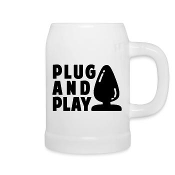 Plug & Play - Bierkrug - Weiß - Rechts