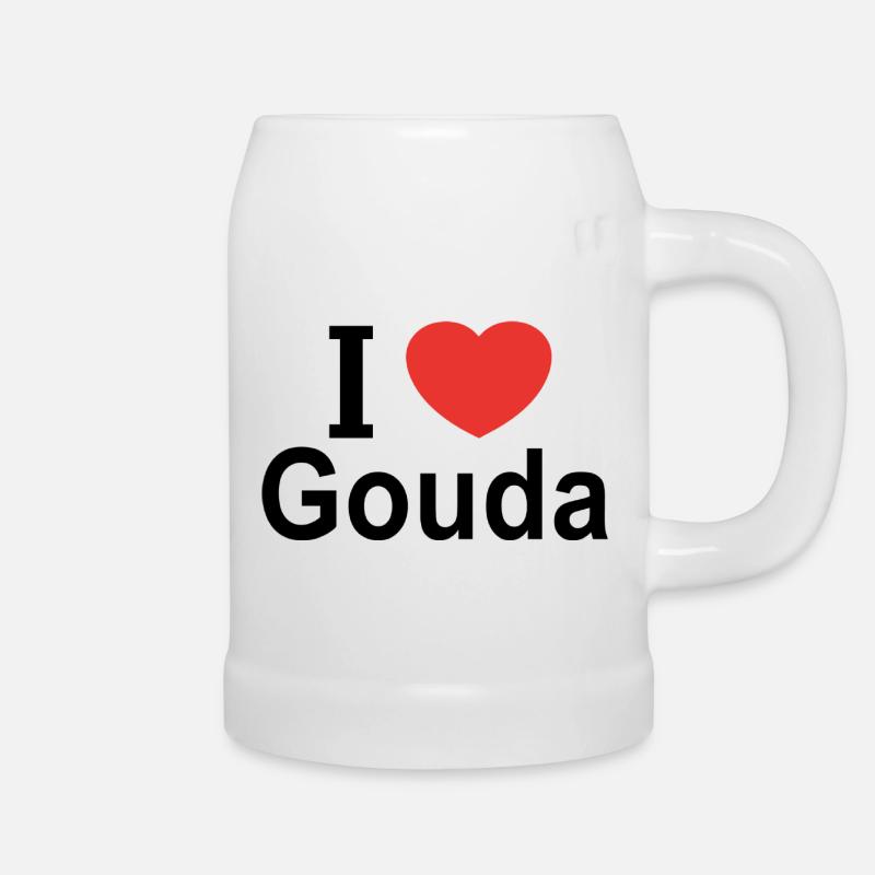 Ich liebe Gouda - Bierkrug - Weiß