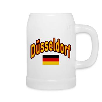 Düsseldorf deutschland flagge - Bierkrug - Weiß - Rechts