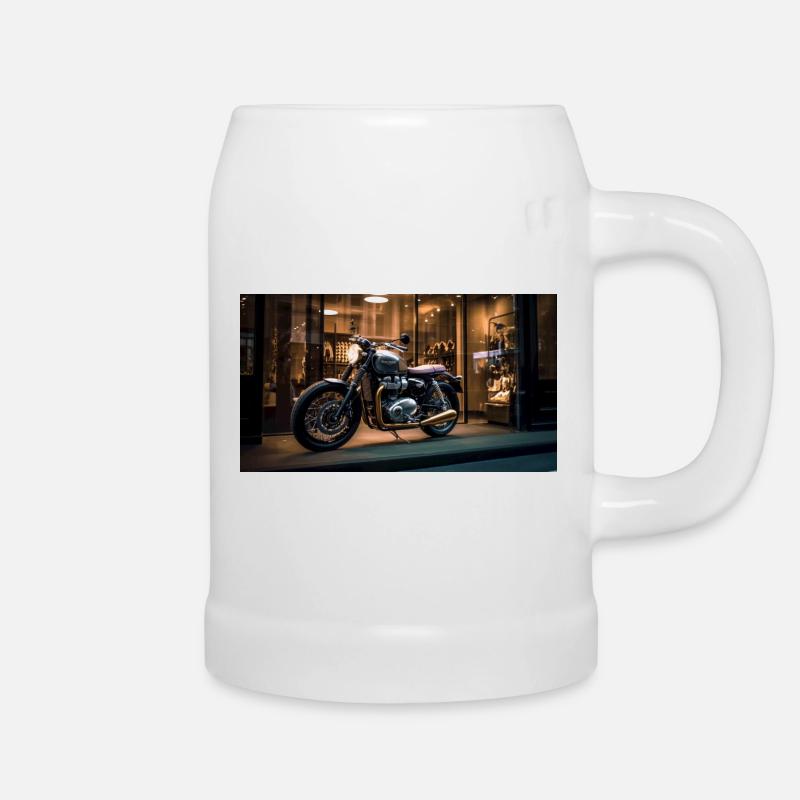 Bonneville Bobber motorcycle - Bierkrug - Weiß
