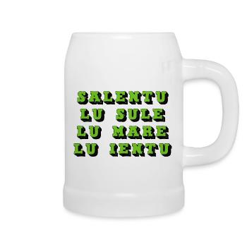 Salento lu sule lu mare lu ieuntu - Chope en céramique - blanc - Droite