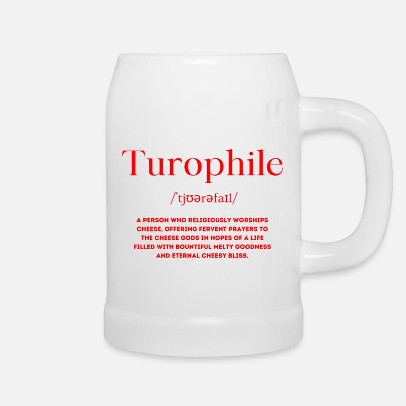 Turophile Definition Cheese Lovers - Beer Mug - white