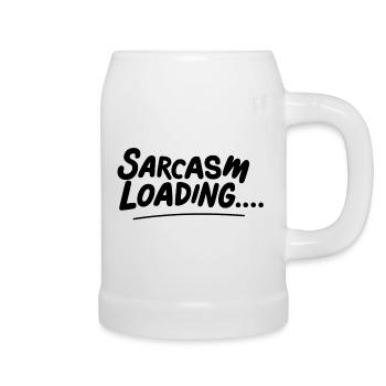 Le sarcasme invite - Chope en céramique - blanc - Droite