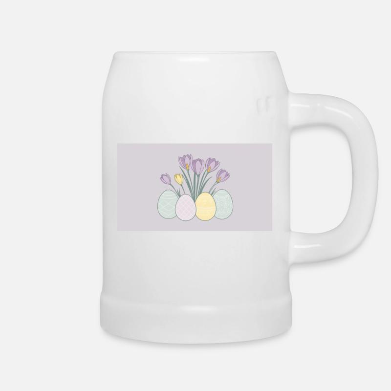 Crocus de Pâques - Chope en céramique - blanc